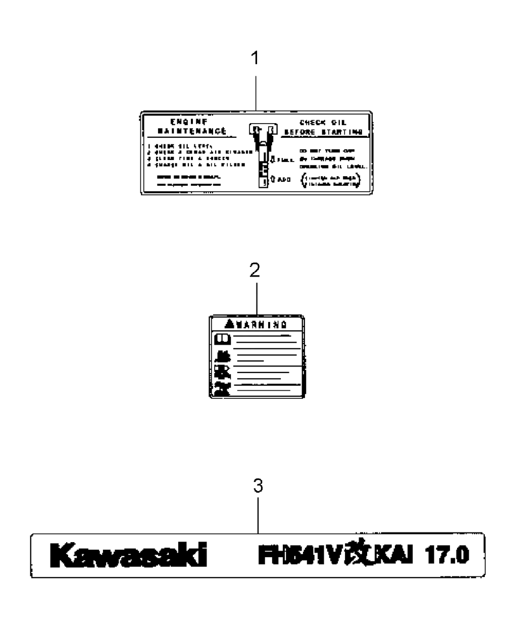 Fh541v-As25 Label Diagram and Parts List for HFF1748 55AG5D4V750-WAM Cub Cadet Lawn Mower
